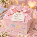 Boîte mystère kawaii rose Boxy Kokoro avec quatre univers surprise possibles