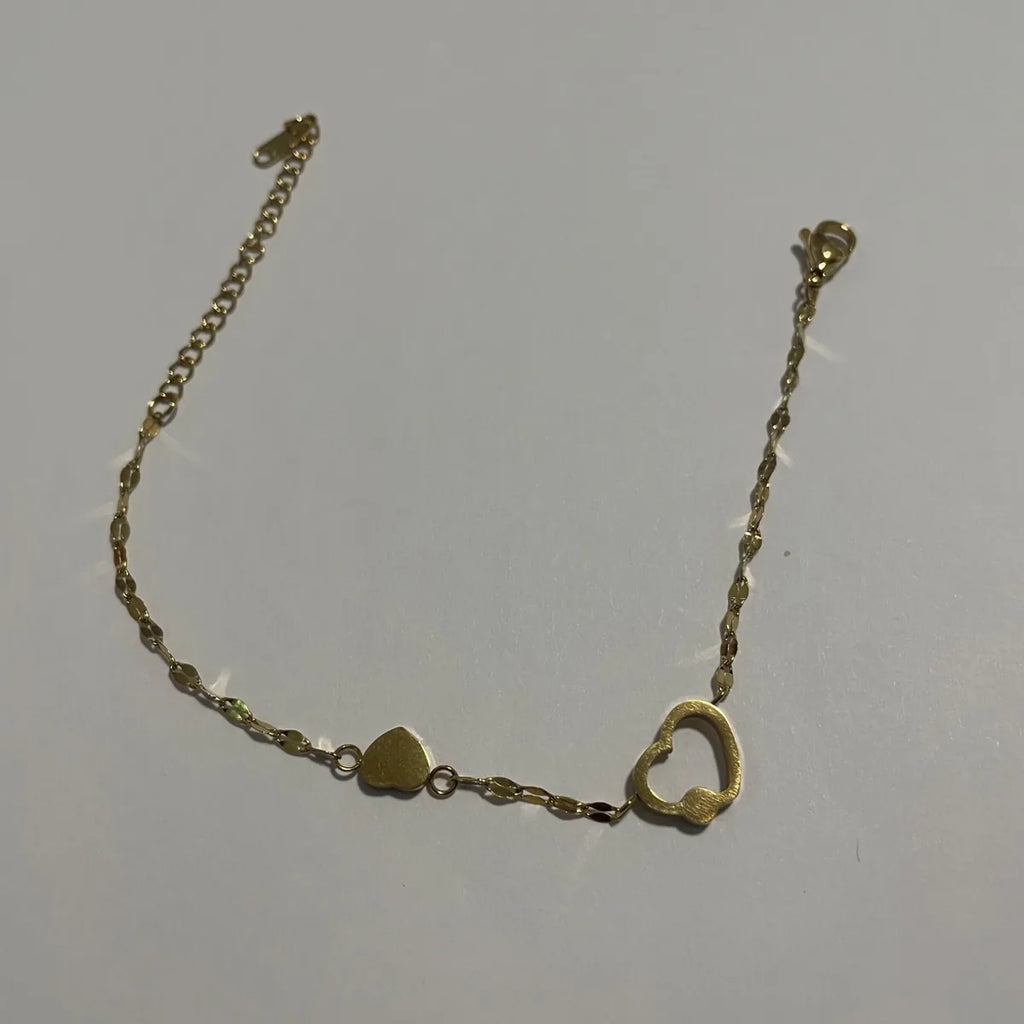 bracelet cœur en acier titane