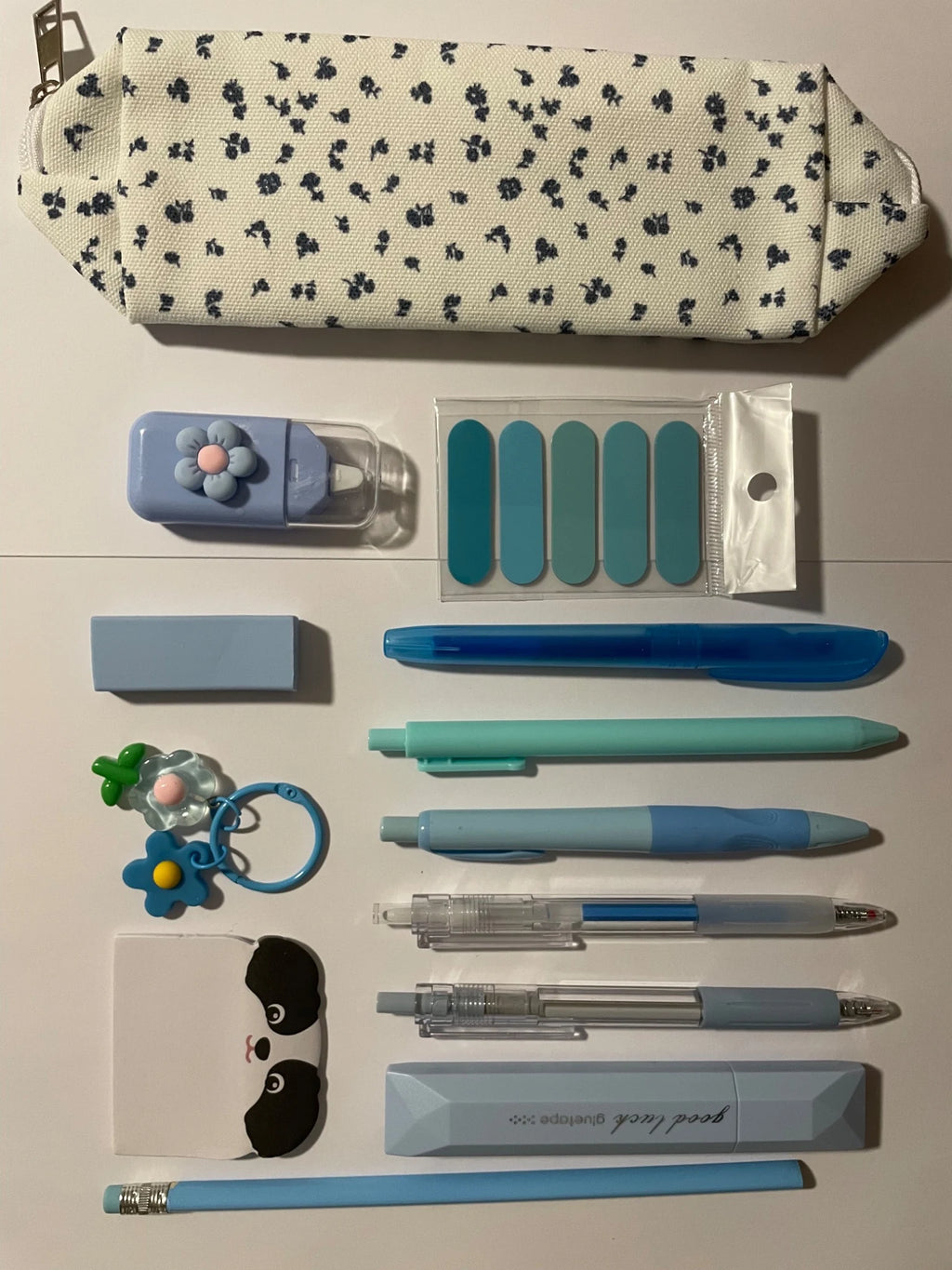 coffret cadeau lecture bleu fleur mince
