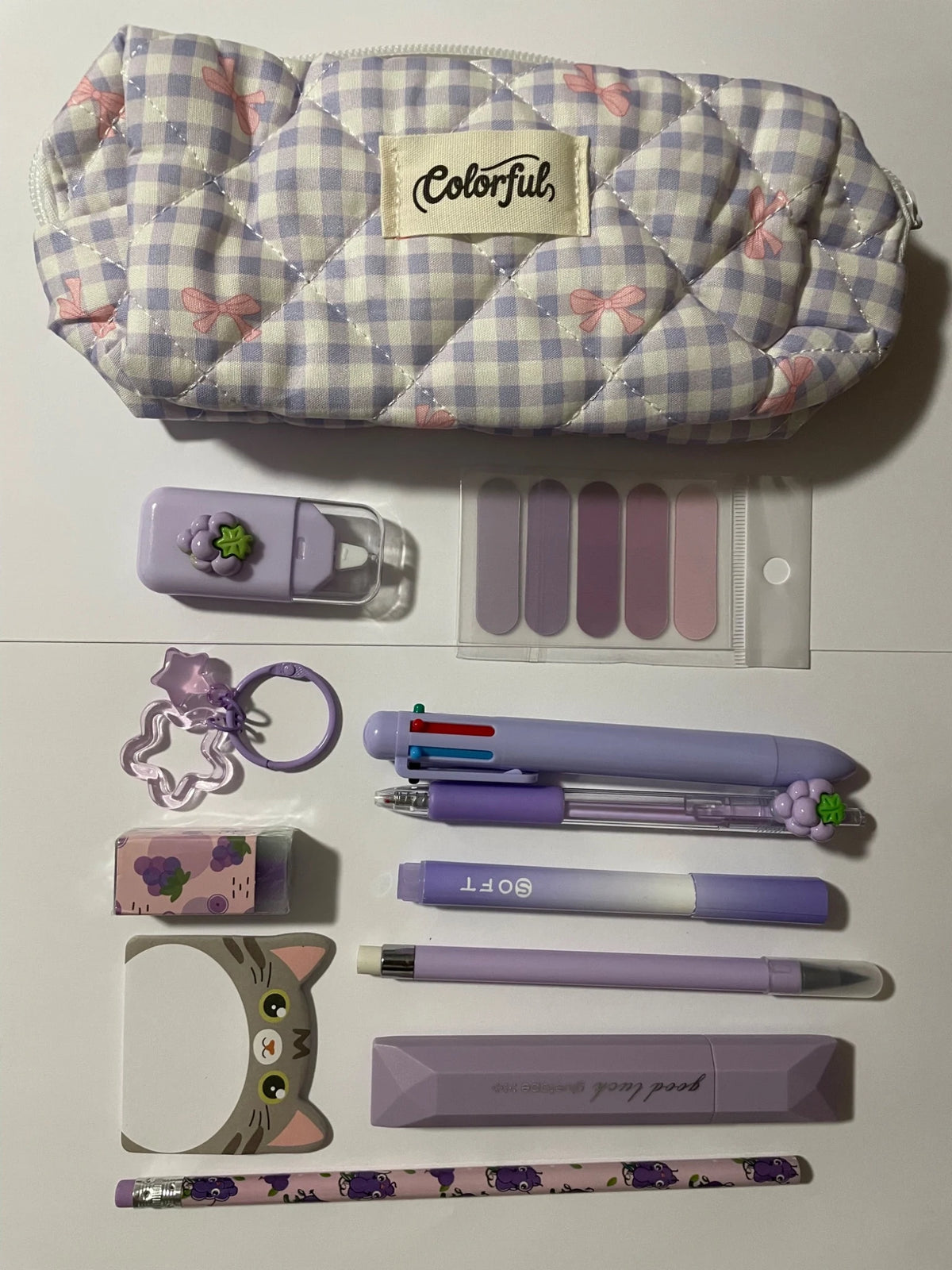 coffret lecture lavande trousse noeud